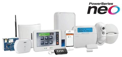 assorted equipment of Power Series Neo alarm system